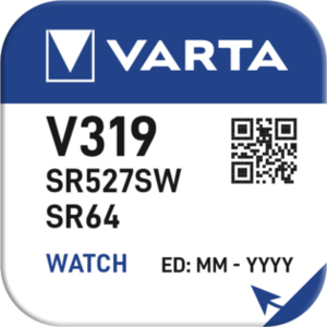 PILE VARTA PER OROLOGIO SILVER OXIDE BL. 1 V319/SR527SW