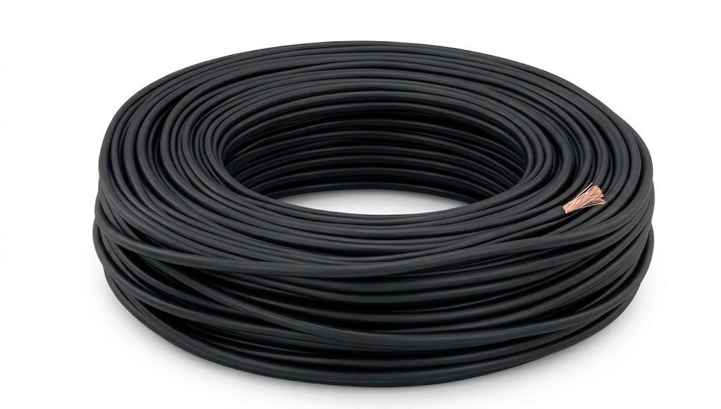 CAVO ELETTRICO PIATTINA COSTA STRETTA 2X0.35 NERO 100 MT. IMQ