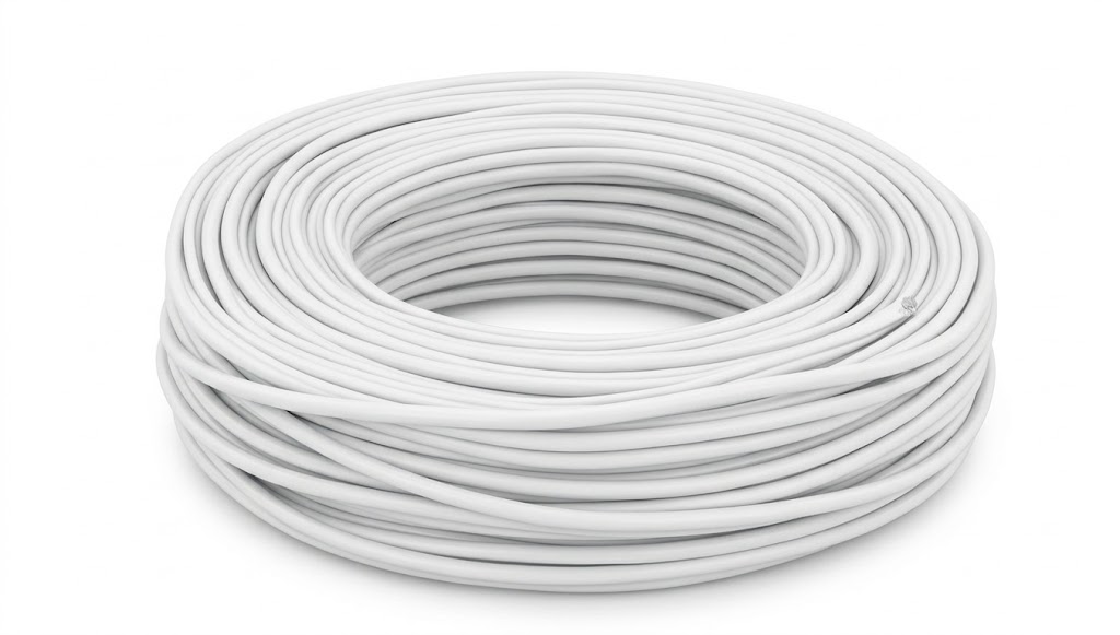 CAVO ELETTRICO PIATTINA COSTA STRETTA 2X 0.50 BIANCO 100 MT. IMQ