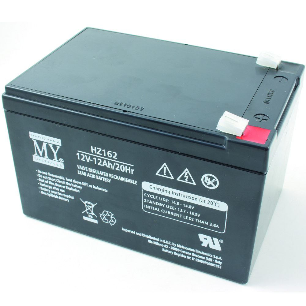 BATTERIA MATSUYAMA RICARICABILE AL PIOMBO 12V 12AH FASTON  4.8MM L151XP98XH95