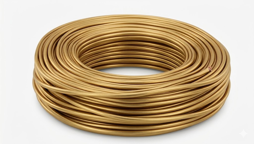 CAVO ELETTRICO PIATTINA VINILGOMMA H03VVH2-F 2 X 0.75 ORO 100MT. IMQ