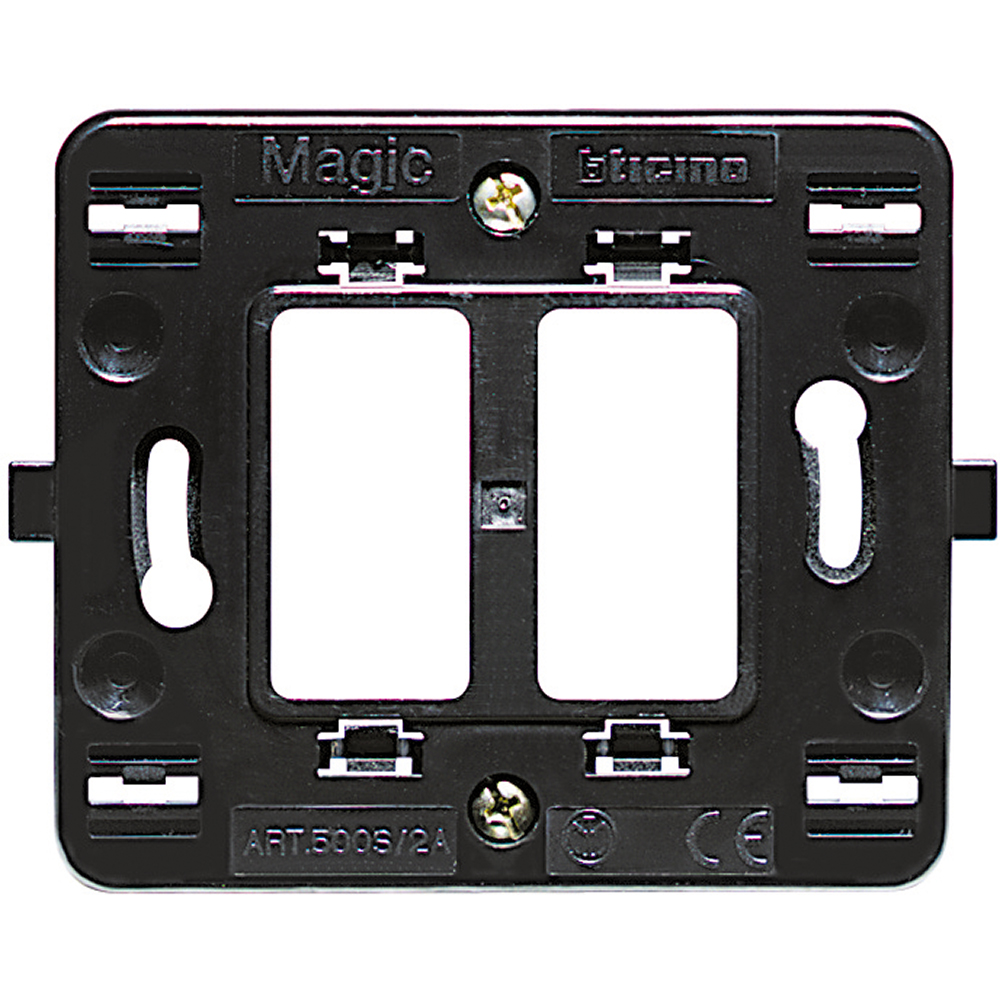 SUPPORTO BTICINO  A 2 MODULI PER SCATOLA ROTONDA SERIE  BTICINO MAGIC 