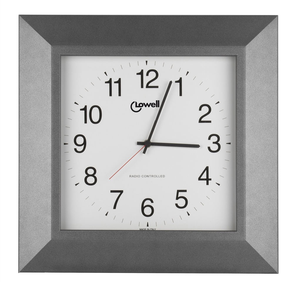 OROLOGIO PARETE CORNICE GRIGIO CON QUADRANTE LOWELL