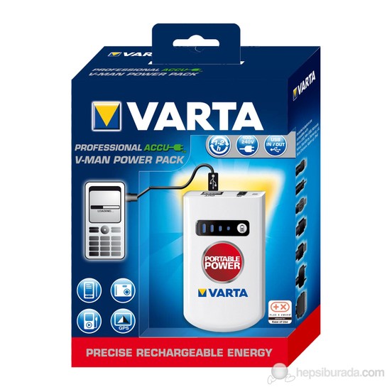 POWERBANK VARTA RICARICABILE V-MAN SET : POWER PACK + PLUG 57058101111