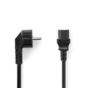 CAVO ALIMENTAZIONE NEDIS DA SPINA TEDESCA 90° A PRESA IEC320 C13 - 3 MT.