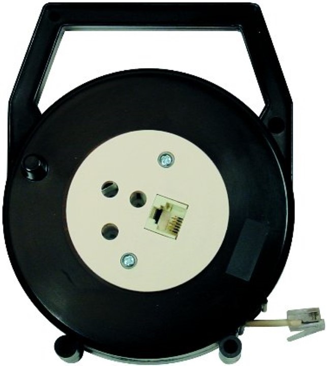 AVVOLGICAVO TELEFONICO MT.15  SPINA +PRESA MOD.+ PRESA TRIPOLARE + 10.090  EMIKO