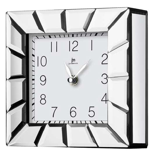 SVEGLIA QUARZO MOVIMENTO CONTINUO SPECCHIO QUADRATA LOWELL