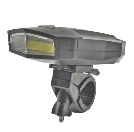 [888] TORCIA BICI ANTERIORE COB 3W CON FLASH COLORE NERO