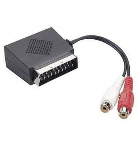 [VG010] ADATTATORE PRESA SCART/ SPINA SCART+2 PRESE RCA