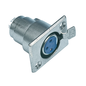 [XLR3FC] CONNETTORE XLR 3-PIN FEMMINA METALLO ARGENTO