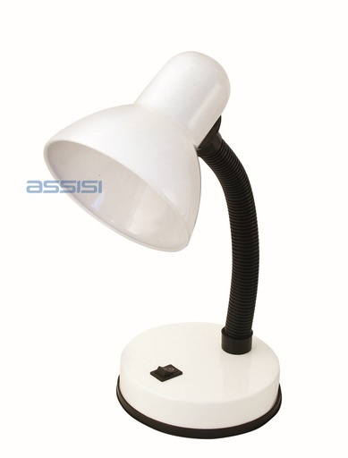 [407BI] LAMPADA DA TAVOLO MED  ORIENTABILE BIANCO 