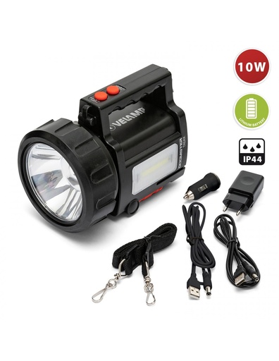 [VIR66610W] ASTUCCIO RIC.LED 10W 3.7V3000MAH 120LMN PB+PW BANK IP44  VELAMP