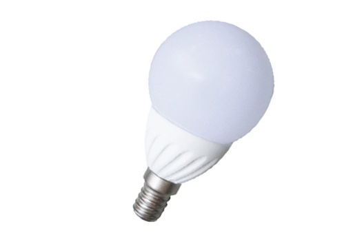 [26050002] LAMPADA LED CORPO CERAMICO LIGHTX SFERA G45 5W 400LM E14 6000K 25000H 