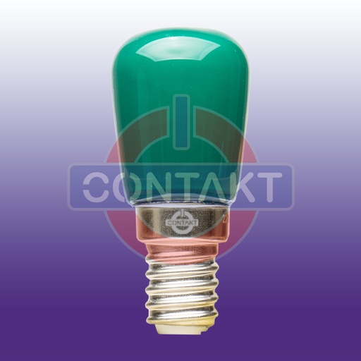 [CT2V] LAMPADA LED  CONTAKT 1W 80LM E14 26X57MM 230V 20000H VERDE