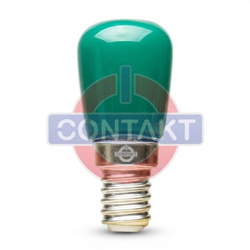 [CT2V] LAMPADA LED CONTAKT 1W 80LM E14 26X57MM 230V 20000H VERDE