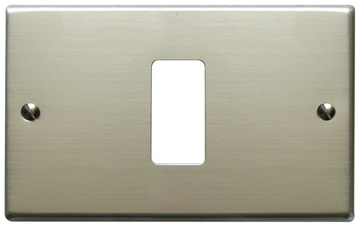 [FG11101] PLACCA FAEG ALLUMINIO ANODIZZATO PAGLIERINO TIPO BTICINO MAGIC 1 POSTO