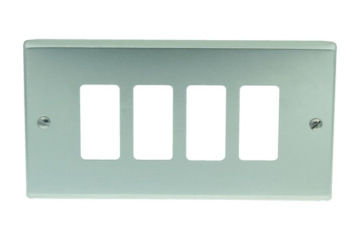 [FG11104] PLACCA FAEG ALLUMINIO ANODIZZATO PAGLIERINO TIPO MAGIC 4 POSTI