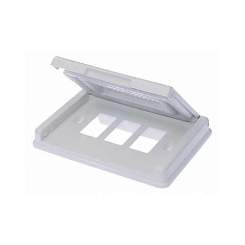 [FG11237] PLACCA FAEG AUTOPORTANTE CON SPORTELLO A FINESTRA CON MOLLA 3 POSTI IP55