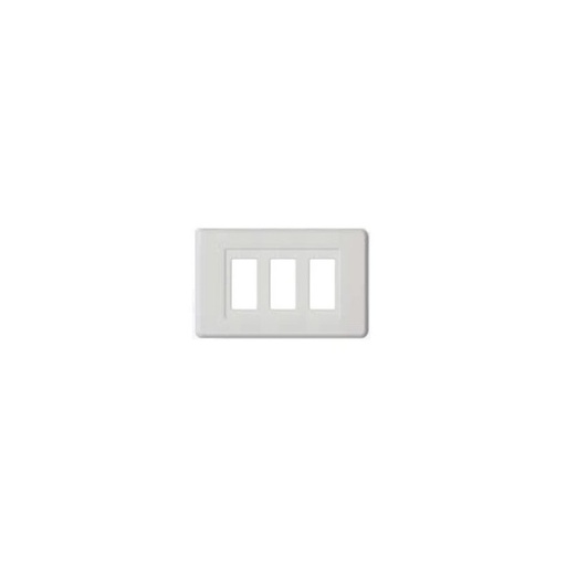 [FG11453] PLACCA FAEG A SCATTO INCASSO IN ABS TIPO MAGIC 3 POSTI BIANCO