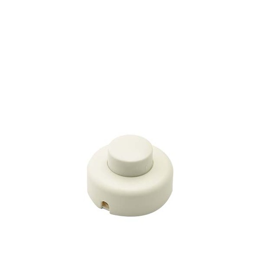 [F0248] INTERRUTTORE FAI PASSANTE UNIPOLARE A PEDALE PER PIANTANA 250V TASTO TONDO BIANCO 