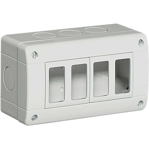 [FG12074] SCATOLA FAEG PER  GEWISS SYSTEM E CON ADATTATORE TIPO MAGIC IP40 4 POSTI 