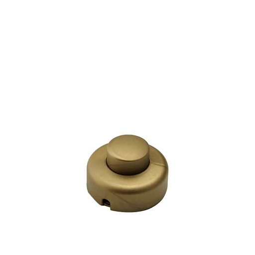 [F0248ORO] INTERRUTTORE FAI PASSANTE UNIPOLARE A PEDALE PER PIANTANA 250V TASTO TONDO ORO 
