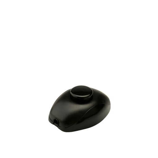 [F0249N] INTERRUTTORE FAI PASSANTE UNIPOLARE A PEDALE PER PIANTANA 250V OVALE TASTO TONDO NERO