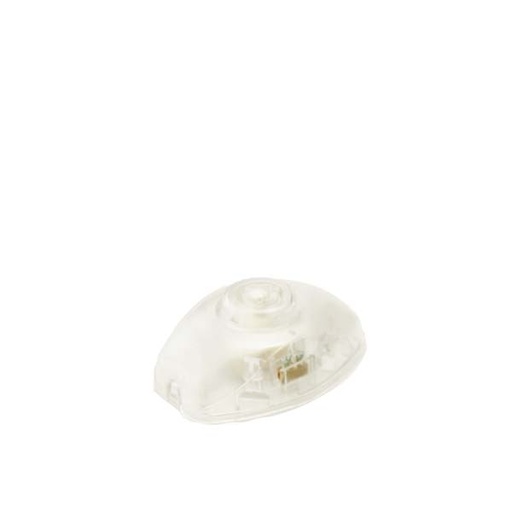 [F0249TR] INTERRUTTORE FAI PASSANTE UNIPOLARE A PEDALE PER PIANTANA 250V OVALE TASTO TONDO TRASPARENTE 