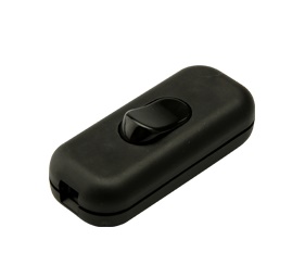 [F1190N] INTERRUTTORE FAI PASSANTE 2A 250V TASTO A BILANCIERE NERO 