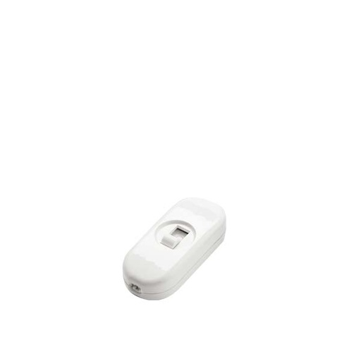 [F1195] INTERRUTTORE FAI PASSANTE 2A 250V TASTO A SLITTA BIANCO 