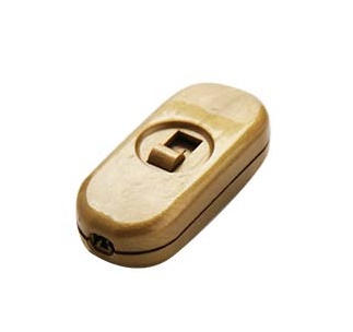 [F1195ORO] INTERRUTTORE FAI PASSANTE 2A 250V TASTO A SLITTA ORO 