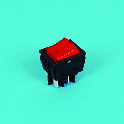 [F1780HRO] INTERRUTTORE BIPOLARE INCASSO C/LAMPAD.ROSSA  FAI