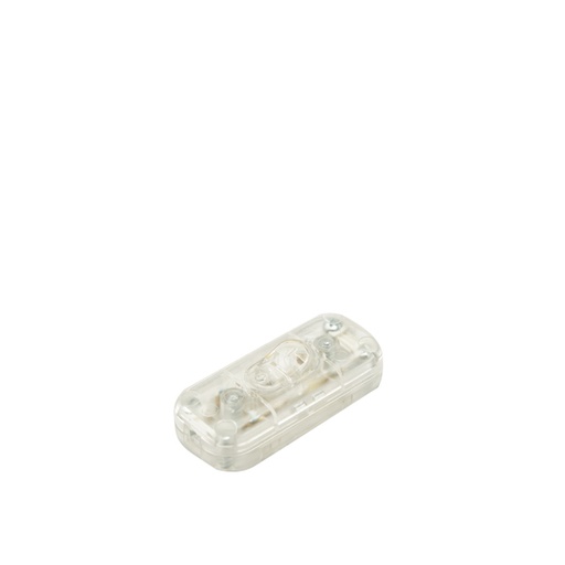[F2190TR] INTERRUTTORE FAI PASSANTE BIPOLARE 2A 250V TASTO A BILANCIERE TRASPARENTE 