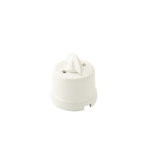 [F9007DRBI] SCATOLA IN PORCELLANA BIANCO CON FRUTTO DEVIATORE ROTATIVO FAI