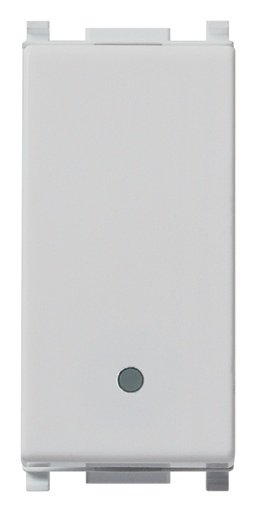 [VIW14008SL] FRUTTO VIMAR PULSANTE UNIPOLARE 10A DA INCASSO 10/16A 250V SERIE PLANA SILVER