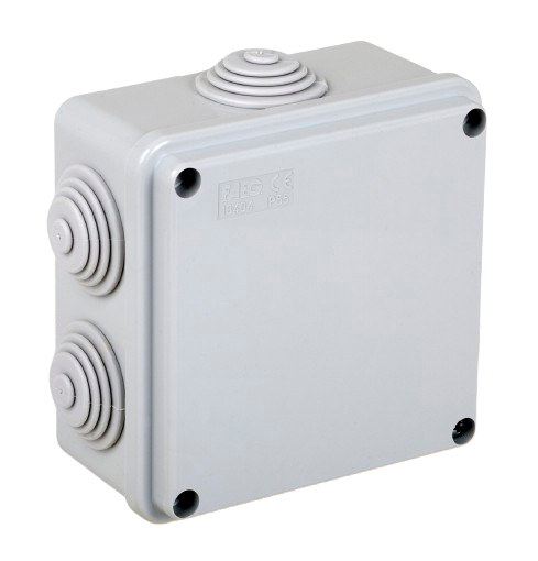 [FG13404] SCATOLA FAEG STAGNA DI DERIVAZIONE RETTANGOLARE CON COPERCHIO A VITE  IP55 100X100X50