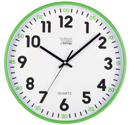 [00720YV] OROLOGIO PARETE ABS YESTIME VERDE LOWELL **