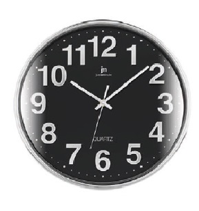 [00816G] OROLOGIO PARETE ABS CROMATO GRIGIO 35CM LOWELL **