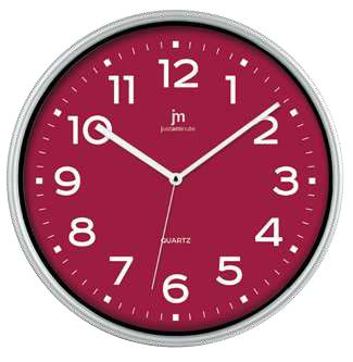 [00940R] OROLOGIO BASIC PARETE ROTONDO ROSSO LOWELL **