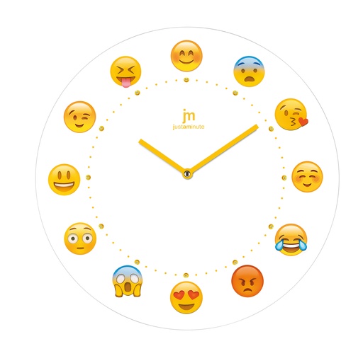 [14873] OROLOGIO PARETE VETRO ROTONDO 38CM LOWELL