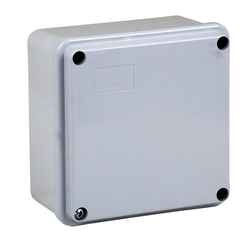 [FG13504] SCATOLA FAEG STAGNA A PARETI LISCE QUADRATA  CON COPERCHIO A VITI  IP56 100X100X50