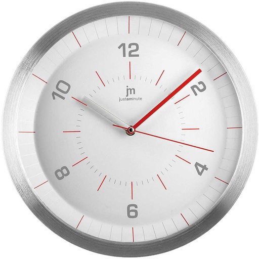 [14966R] OROLOGIO PARETE QUARZO IN ALLUMINIO 35CM ROSSO LOWELL