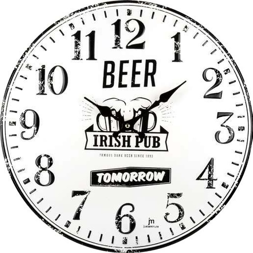 [21510] OROLOGIO  PARETE BOMBATO METALLO DIAM.40 CM LOWELL