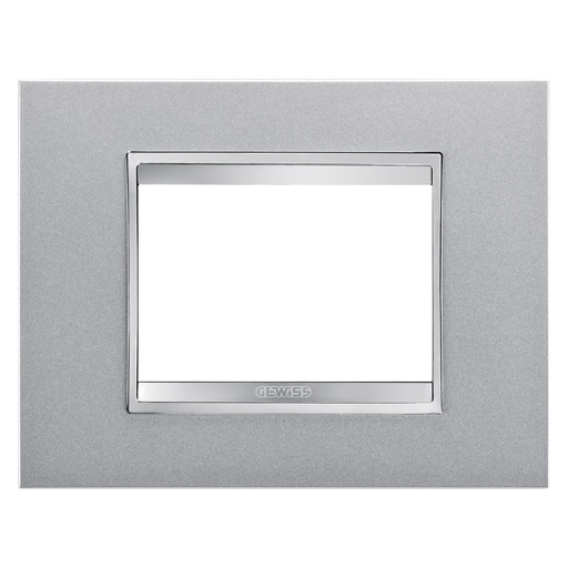 [GEWGW16203VT] PLACCA LUX GEWISS TECNOPOLIMERO TITANIO SERIE CHORUSMART 3 POSTI