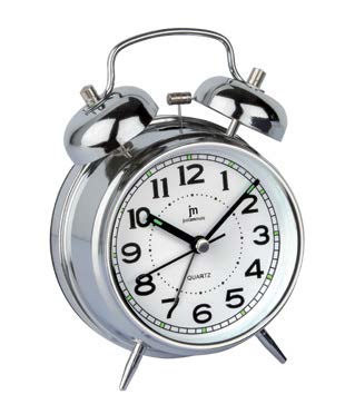 [JA7040C] SVEGLIA QUARZO MOVIMENTO CONTINUO 7.5CM CROMATA LOWELL **