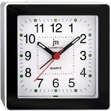 [JA7061QB] SVEGLIA QUARZO MOVIMENTO CONTINUO QUADRATA BIANCA LOWELL