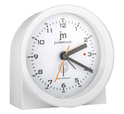 [JA7074B] SVEGLIA QUARZO RADIO CONTROLLATA BIANCA LOWELL