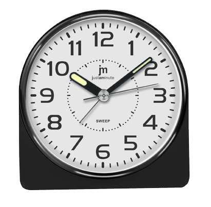 [JA7084N] SVEGLIA QUARZO MOVIM.CONTINUO DOPPIA LUCE NERA LOWELL