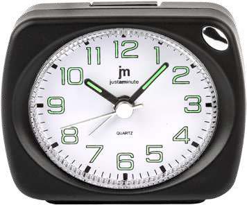 [JA7086B] SVEGLIA QUARZO MOV. CONT. LUCE NERA LOWELL