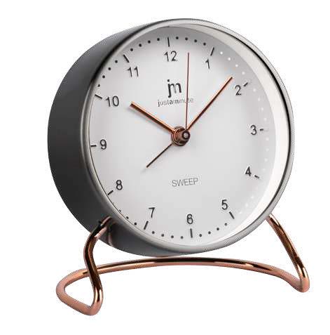 [JA7088G] SVEGLIA QUARZO MET. MOV.CONT. GRIGIO